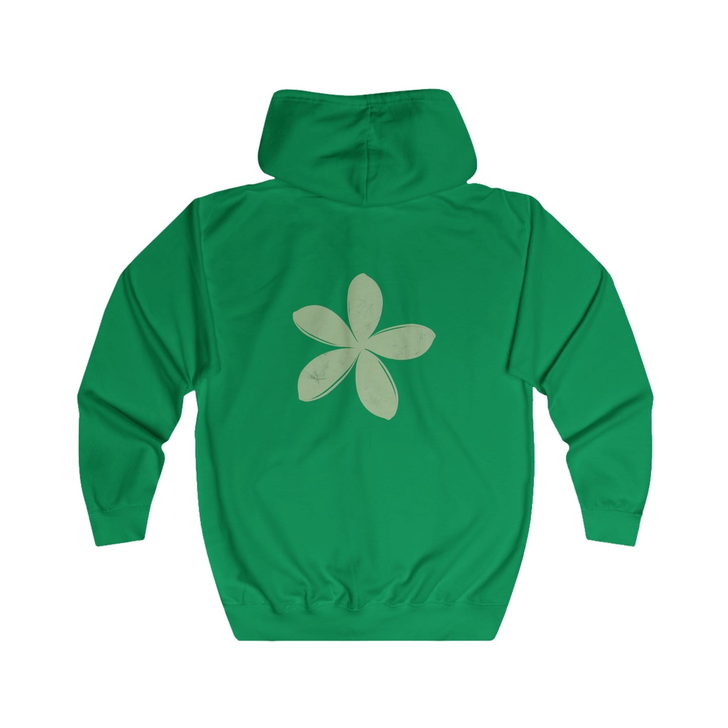FIRST PRESS - HUMAN EDITION - UNISEX RELAXED ZIP HOODIE - "Ghost Flower"