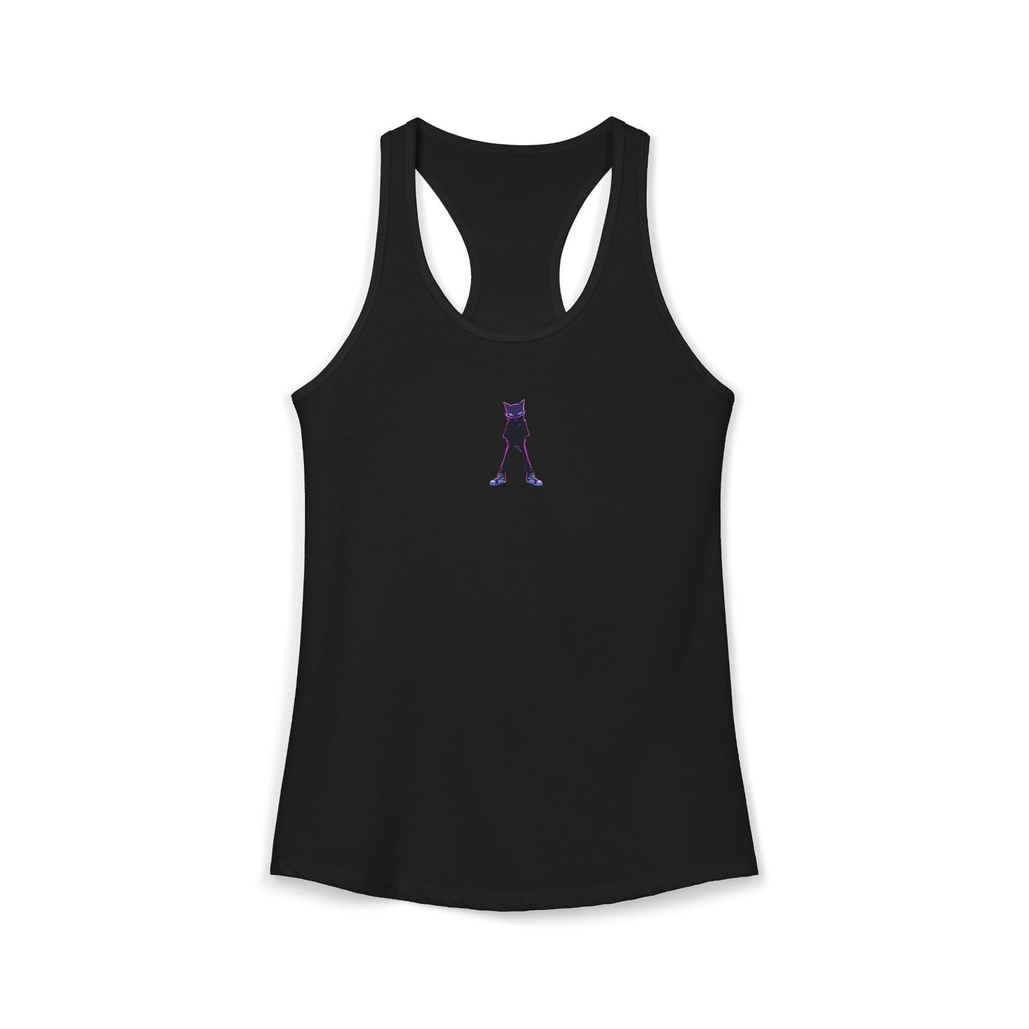 FIRST PRESS - HUMAN EDITION - WOMEN'S RACERBACK TANK TOP - "Neon Alley Cat"