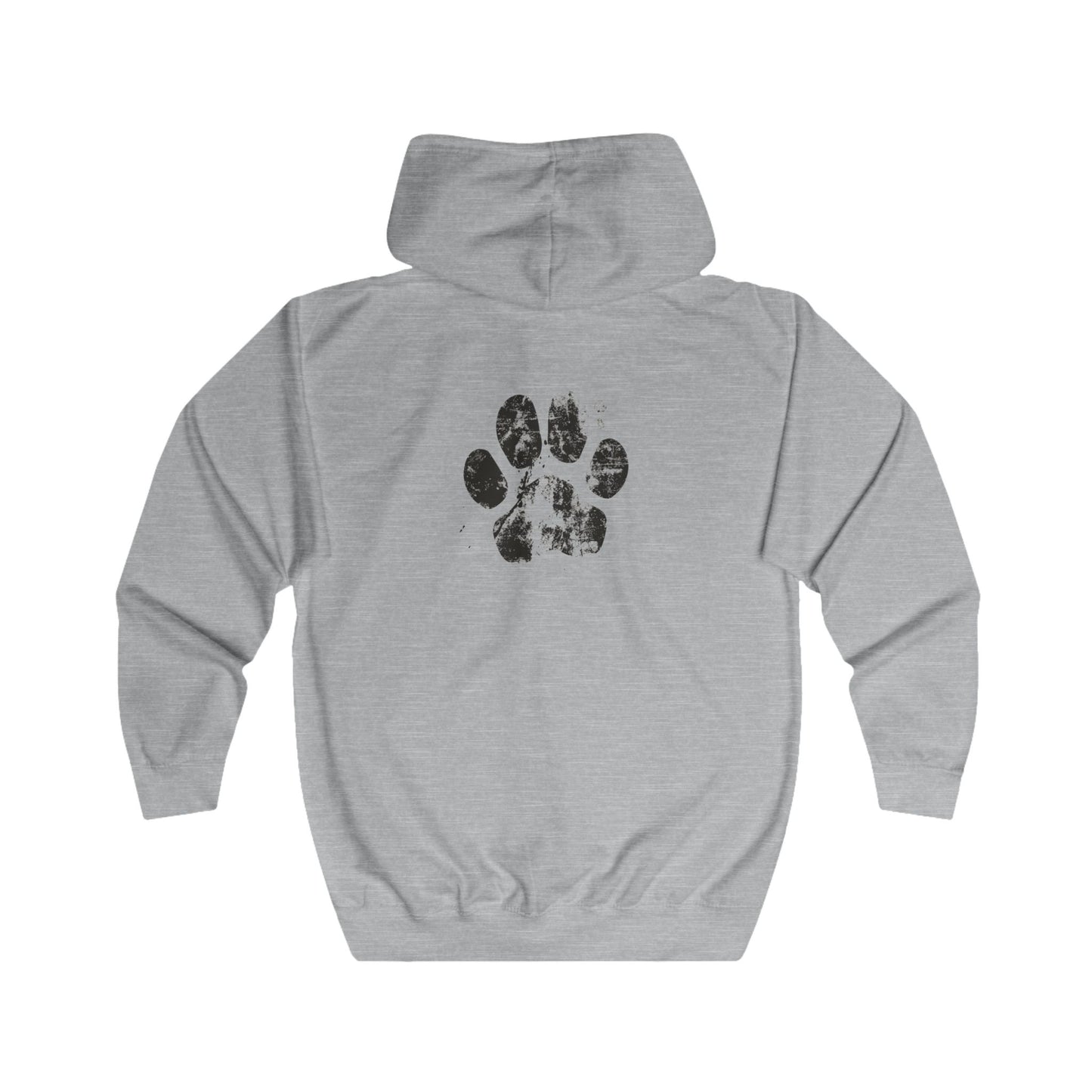 FIRST PRESS - HUMAN EDITION - UNISEX RELAXED ZIP HOODIE - "Pressed Paw"