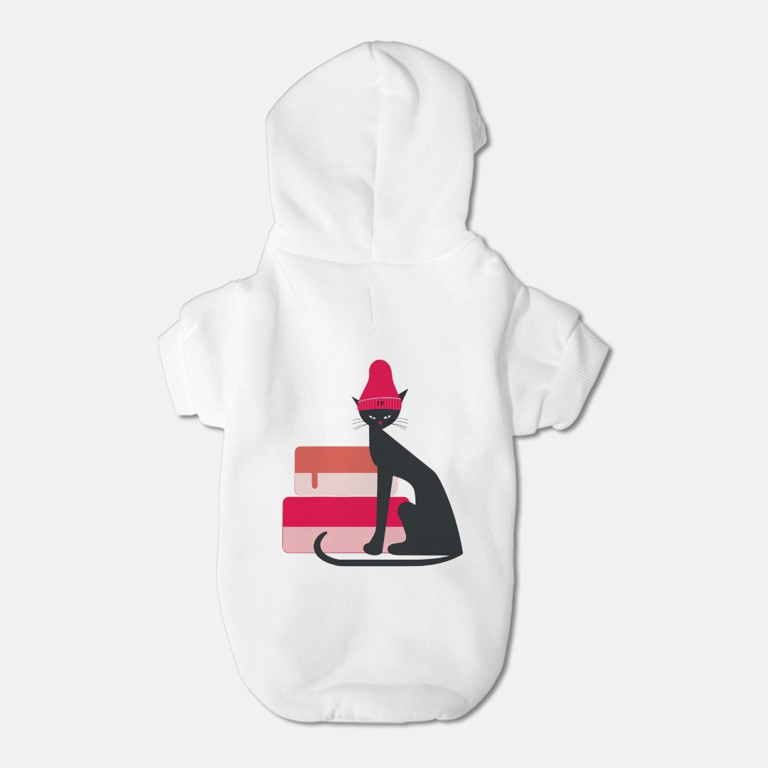 FIRST PRESS - PETS - Drawstring Luxury Hoodie - "Il Gatto Freddo"