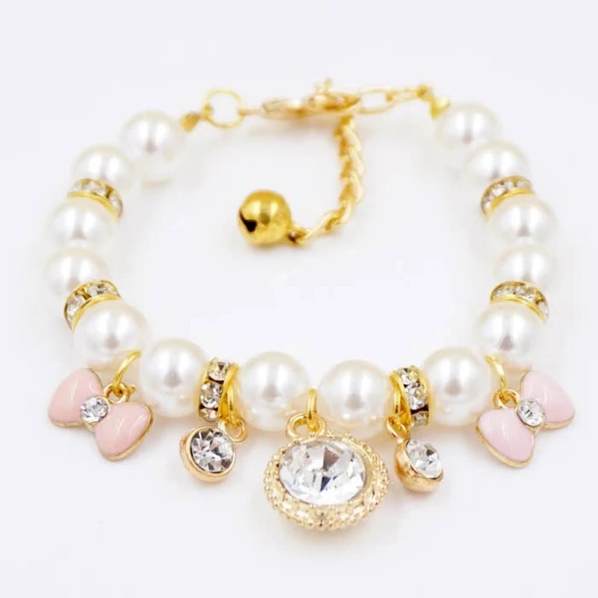 FIRST PRESS - PETS - URBAN NECKLACES & CHARMS - Princess Pearls & Bows Dog Necklace