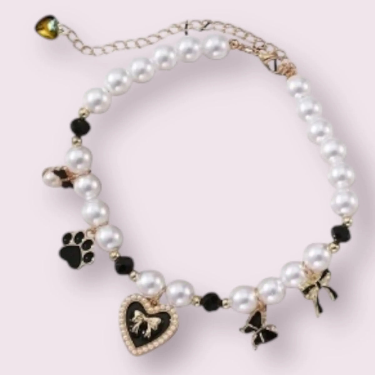 FIRST PRESS - PETS - URBAN NECKLACES & CHARMS - Paws & Pearls Charm Dog Necklace