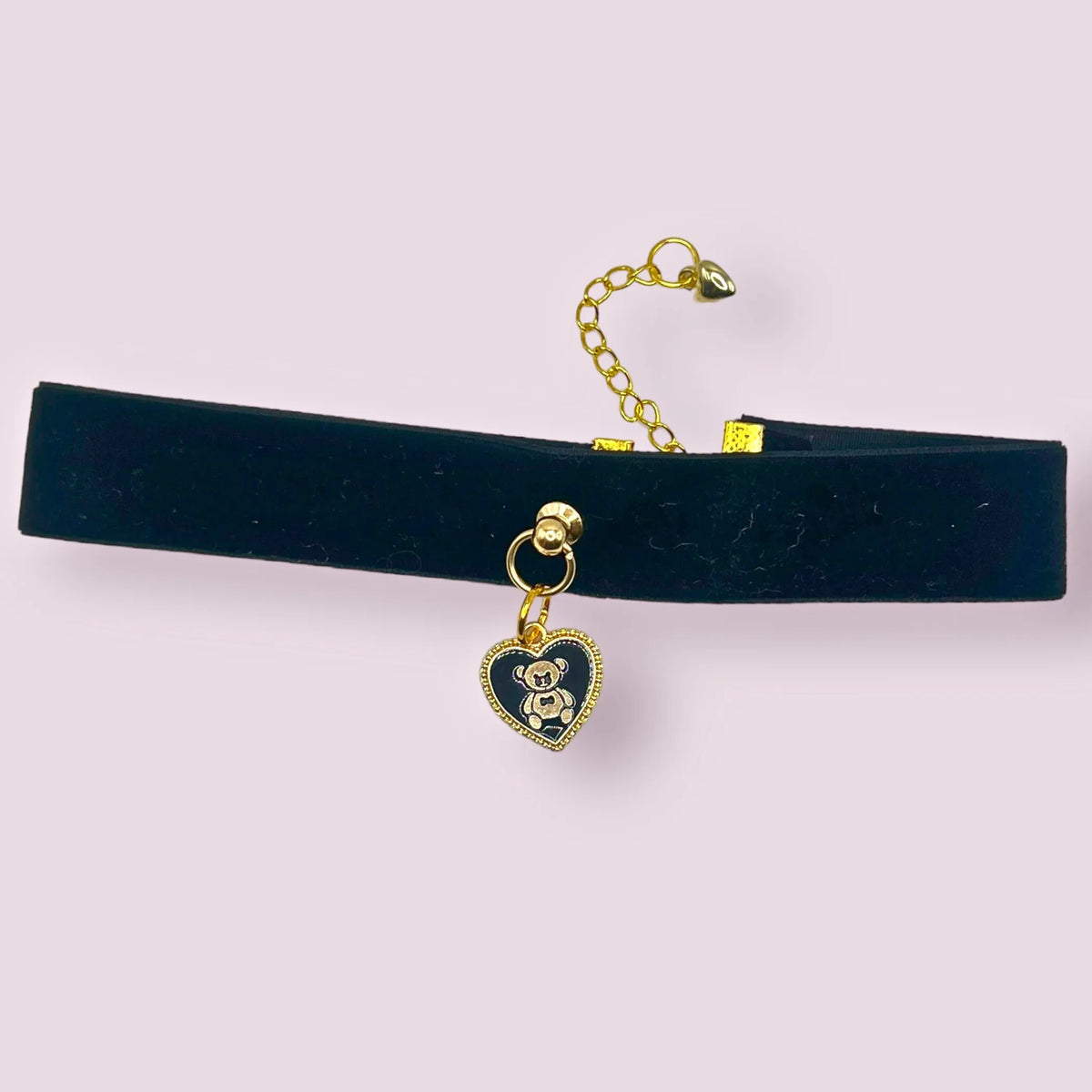 FIRST PRESS - PETS - URBAN NECKLACES & CHARMS - Velvet Teddy Bear Charm Dog Necklace
