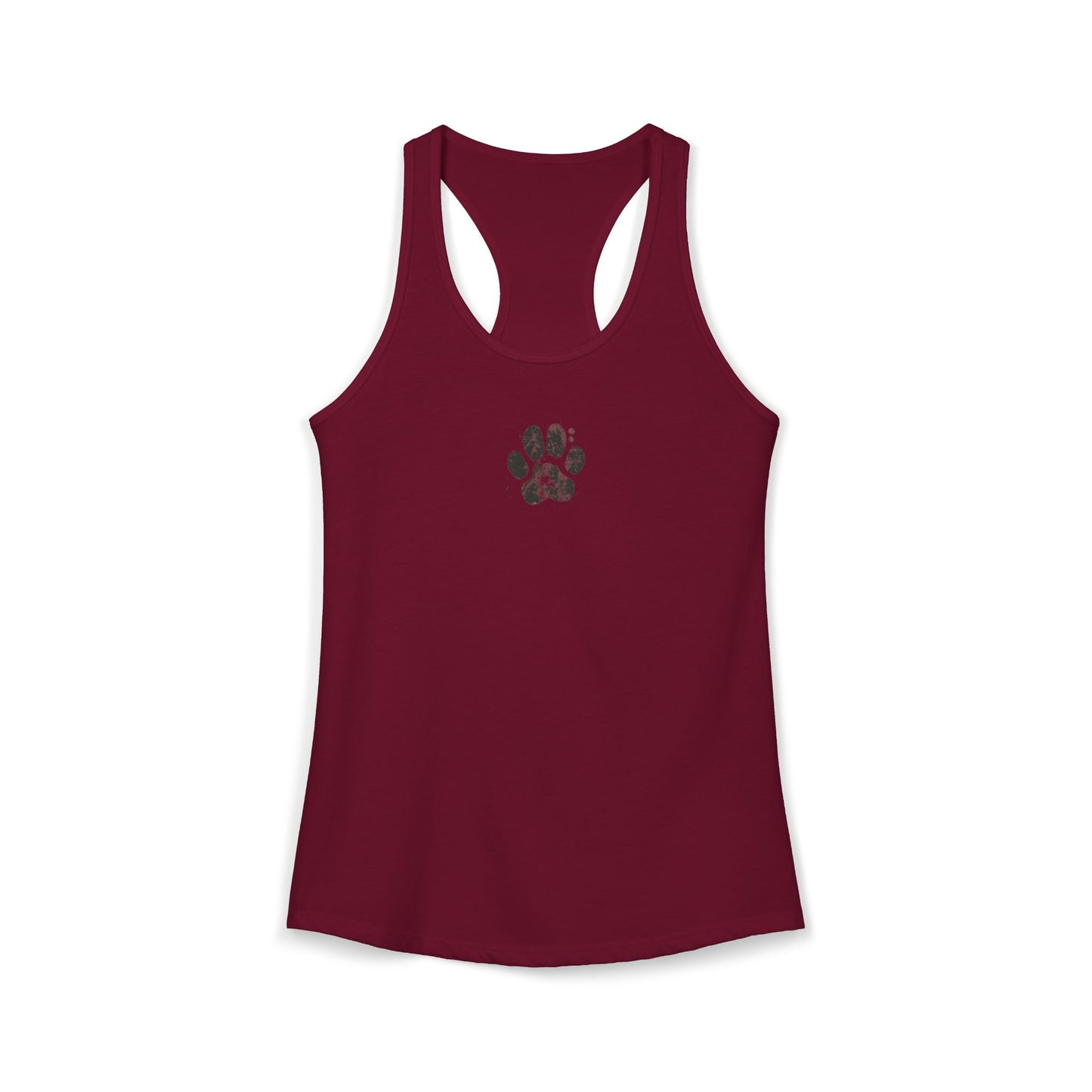 FIRST PRESS - HUMAN EDITION - WOMEN'S RACERBACK TANK TOP - "Pressed Paw"