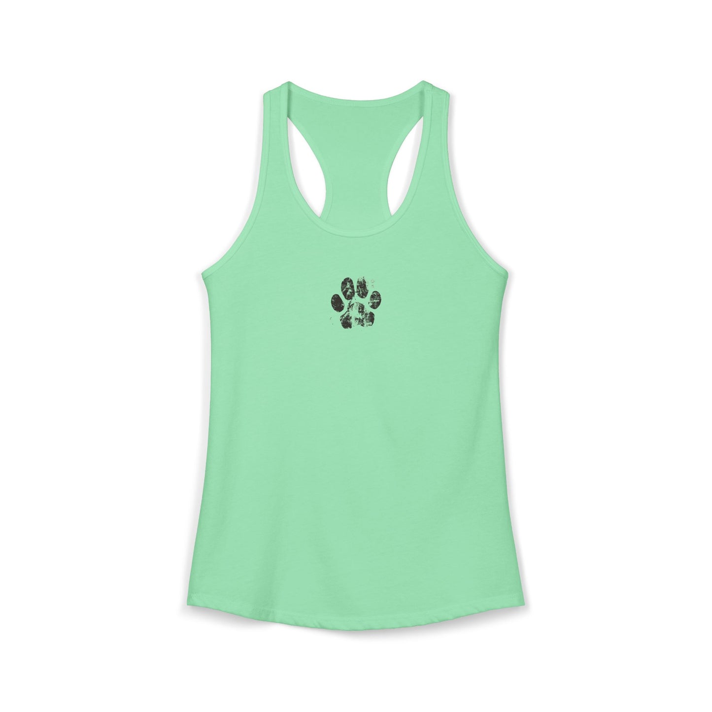 FIRST PRESS - HUMAN EDITION - WOMEN'S RACERBACK TANK TOP - "Pressed Paw"