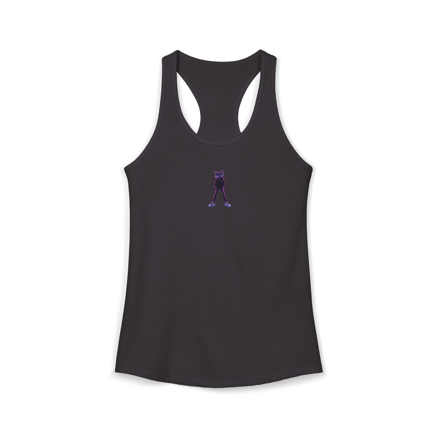FIRST PRESS - HUMAN EDITION - WOMEN'S RACERBACK TANK TOP - "Neon Alley Cat"