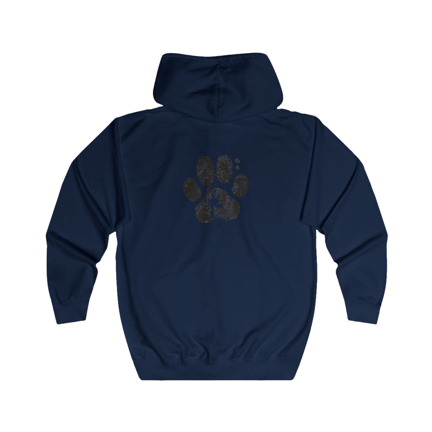FIRST PRESS - HUMAN EDITION - UNISEX RELAXED ZIP HOODIE - "Pressed Paw"
