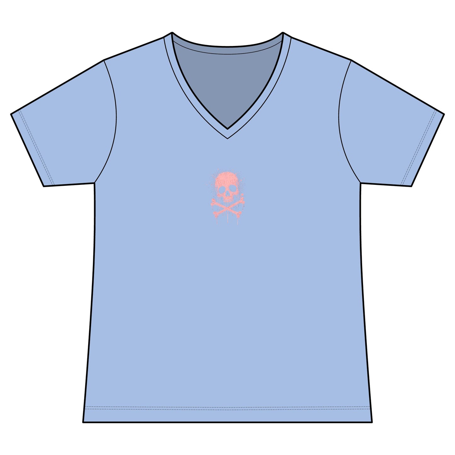 FIRST PRESS - HUMAN EDITION - WOMEN'S V-NECK TEE - "Sweet Surrender"
