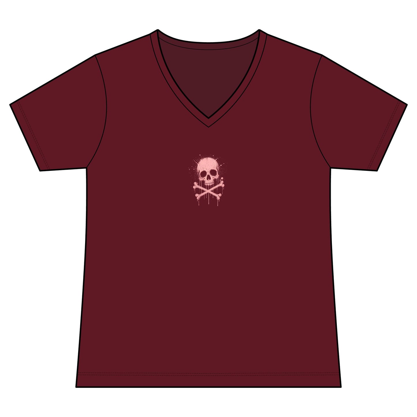 FIRST PRESS - HUMAN EDITION - WOMEN'S V-NECK TEE - "Sweet Surrender"