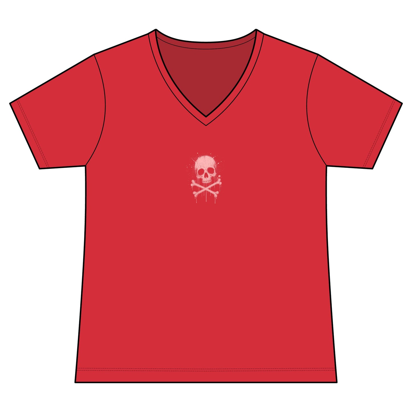 FIRST PRESS - HUMAN EDITION - WOMEN'S V-NECK TEE - "Sweet Surrender"
