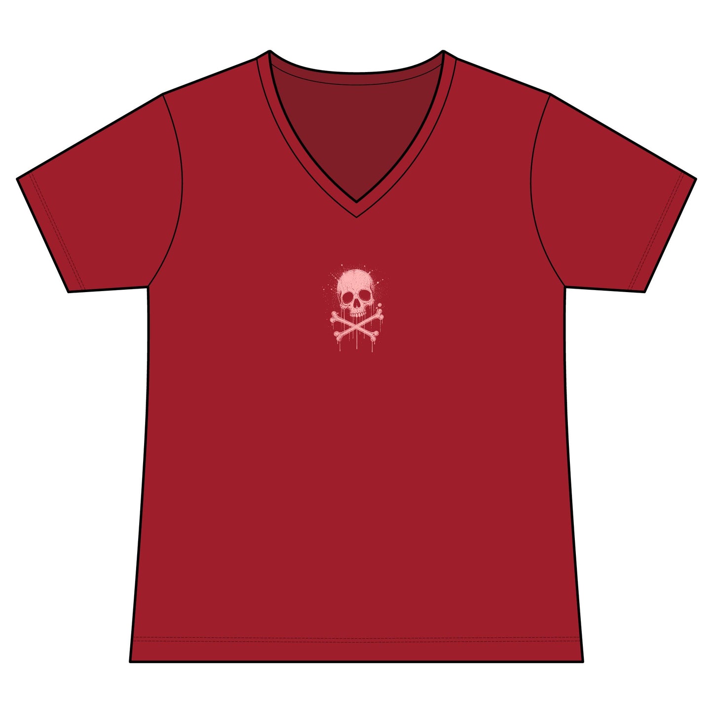 FIRST PRESS - HUMAN EDITION - WOMEN'S V-NECK TEE - "Sweet Surrender"