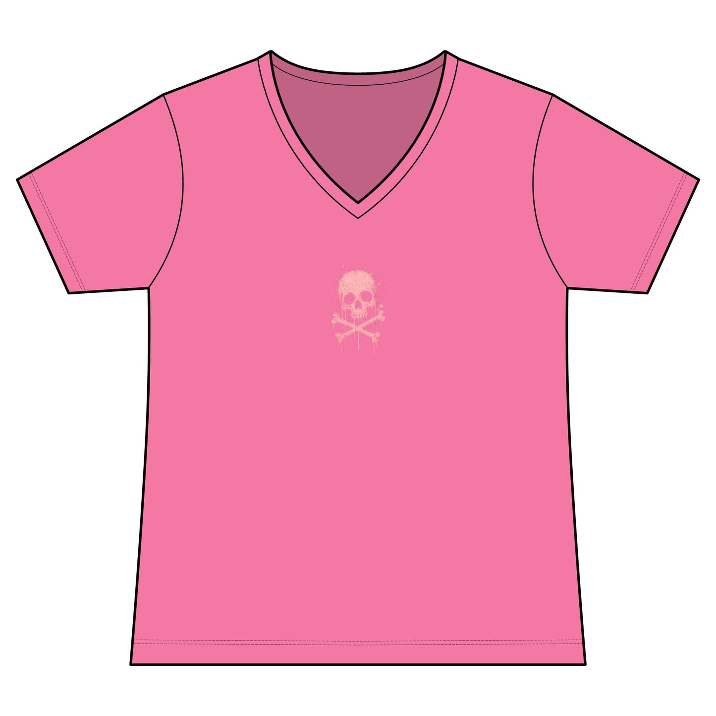 FIRST PRESS - HUMAN EDITION - WOMEN'S V-NECK TEE - "Sweet Surrender"