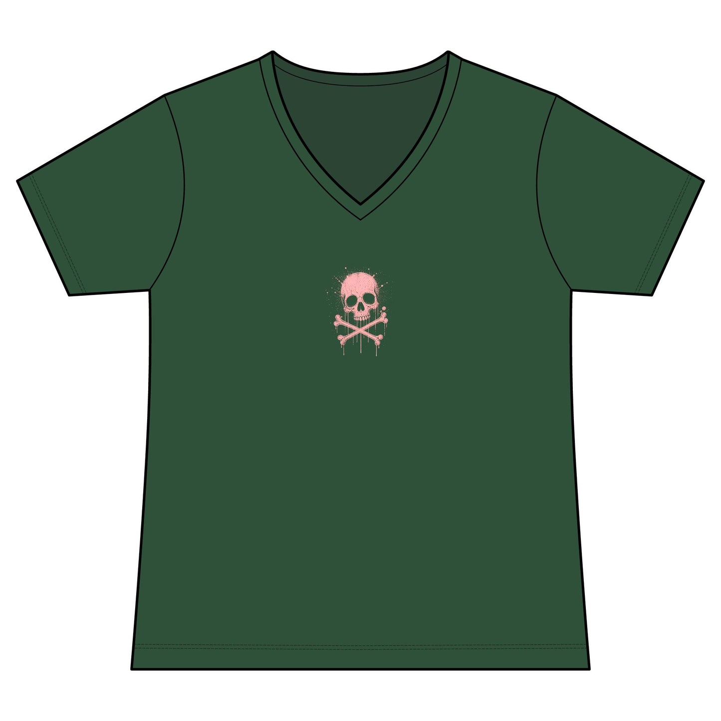 FIRST PRESS - HUMAN EDITION - WOMEN'S V-NECK TEE - "Sweet Surrender"