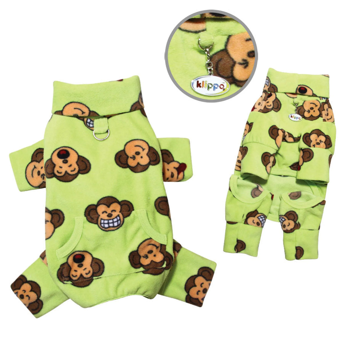 FIRST PRESS - PETS - URBAN CORE AFTER DARK - First Press™ After Dark – Monkey Mood Fleece Pajamas