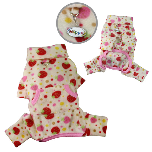 FIRST PRESS - PETS - URBAN CORE AFTER DARK - Strawberry Soft Fleece Pajamas