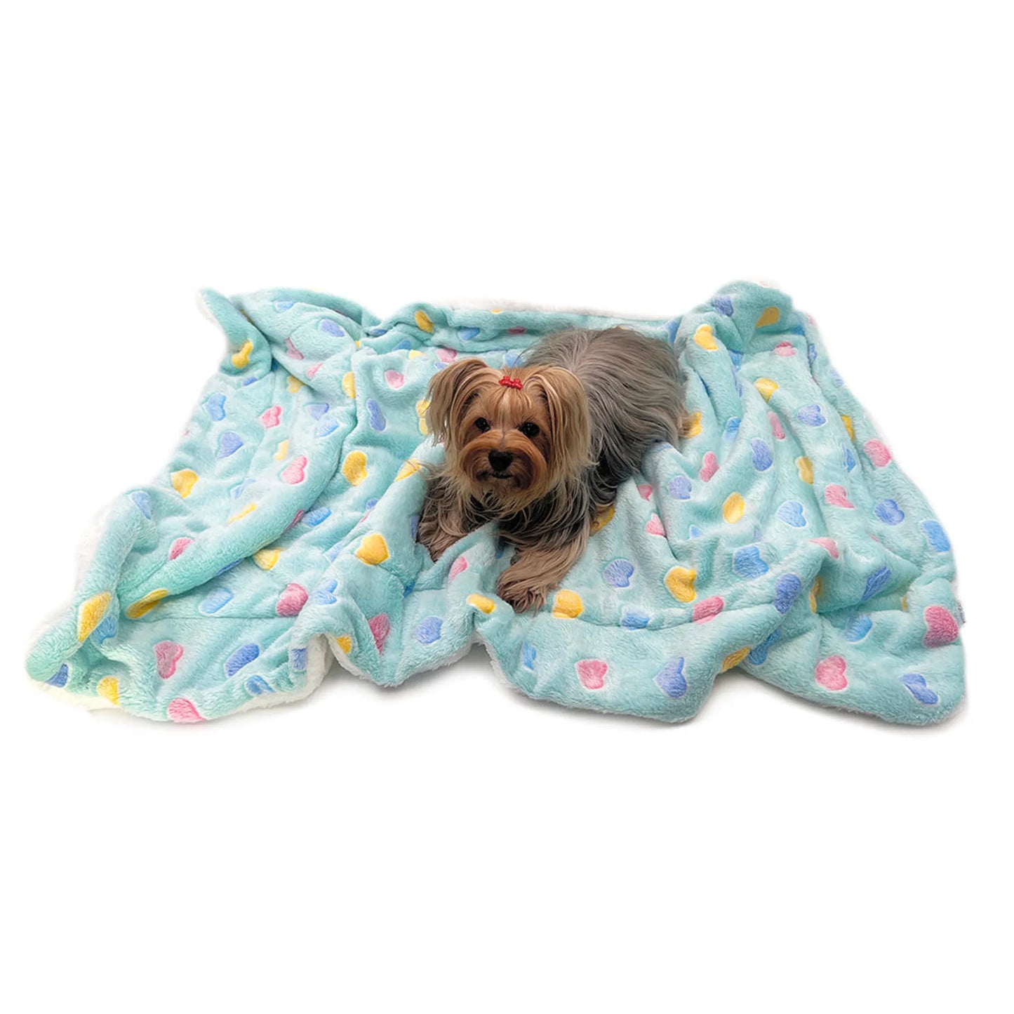 FIRST PRESS - PETS - URBAN CORE AFTER DARK - Candy Hearts Fleece Plush Blanket