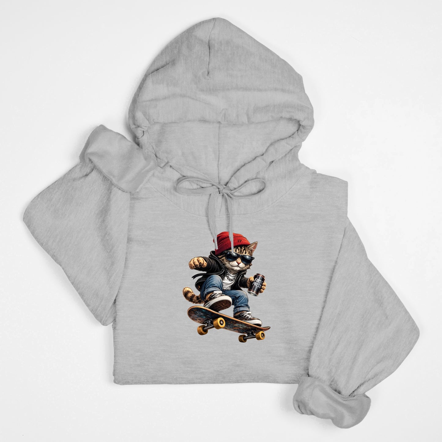 FIRST PRESS - HUMAN EDITION - UNISEX SWEATSHIRT HOODIE - "Street Cat"