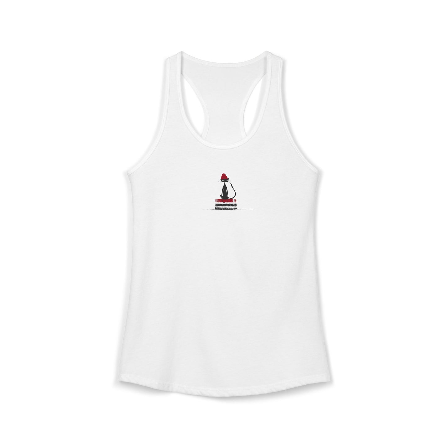 FIRST PRESS - HUMAN EDITION - WOMEN'S RACERBACK TANK TOP - "Urban Ink Cat"