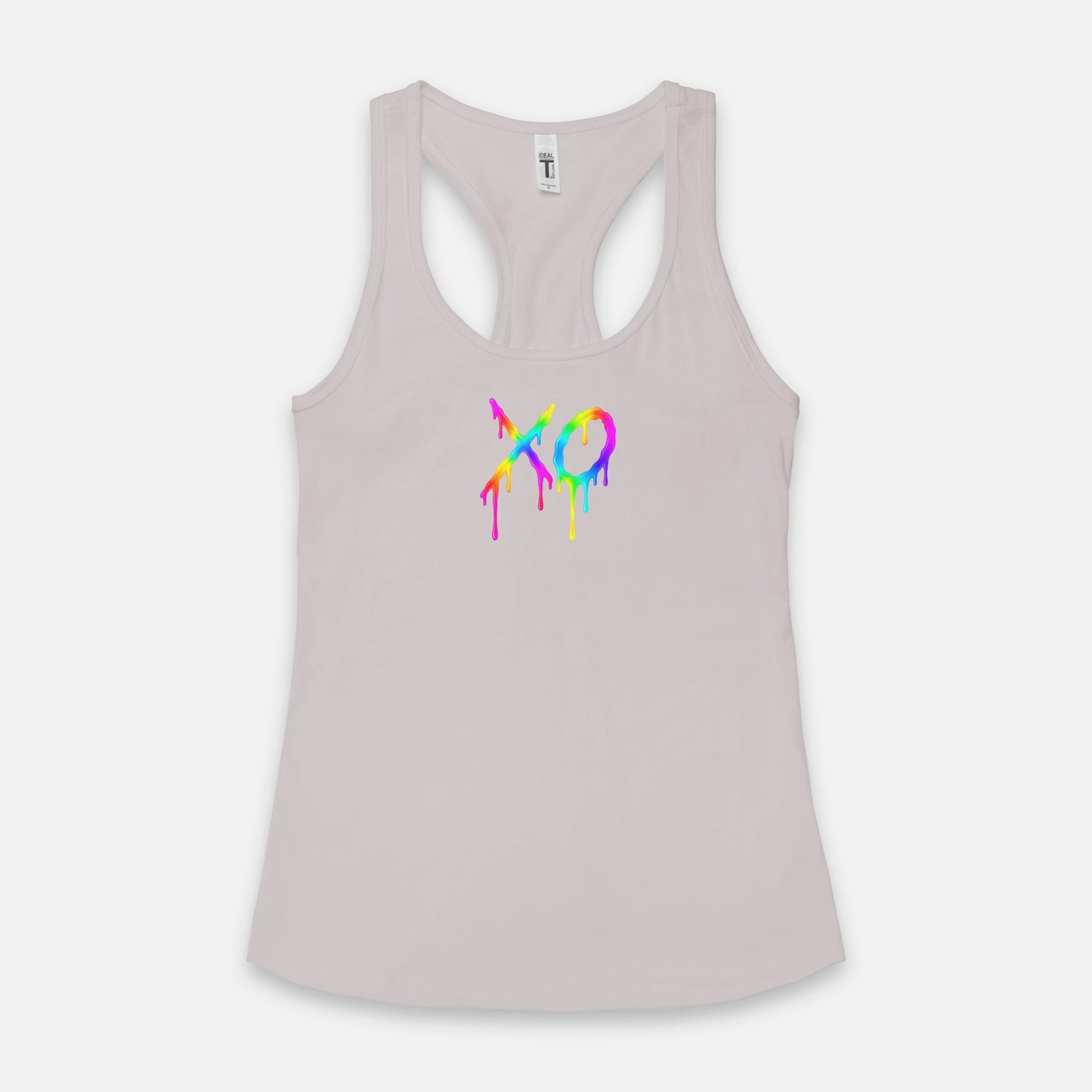 FIRST PRESS - HUMAN EDITION - WOMEN'S RACERBACK TANK TOP - "Neon XO"