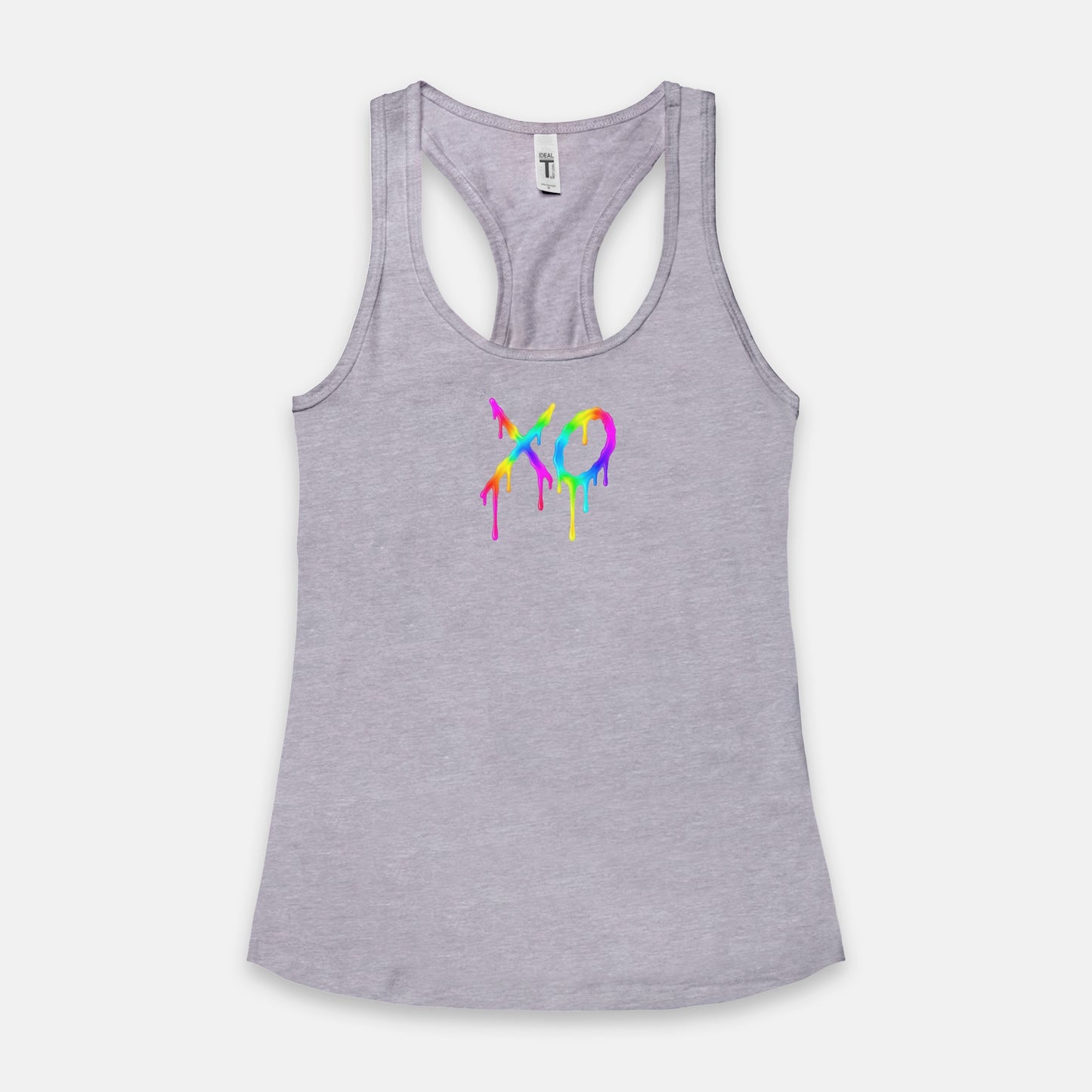 FIRST PRESS - HUMAN EDITION - WOMEN'S RACERBACK TANK TOP - "Neon XO"