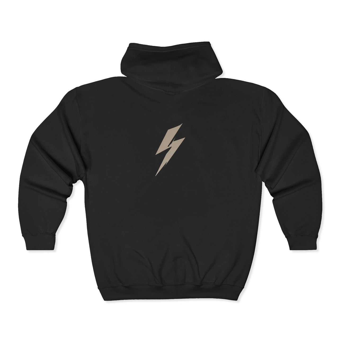 FIRST PRESS - HUMAN EDITION - UNISEX HEAVY BLEND™ ZIP HOODIE - "Quiet Bolt"
