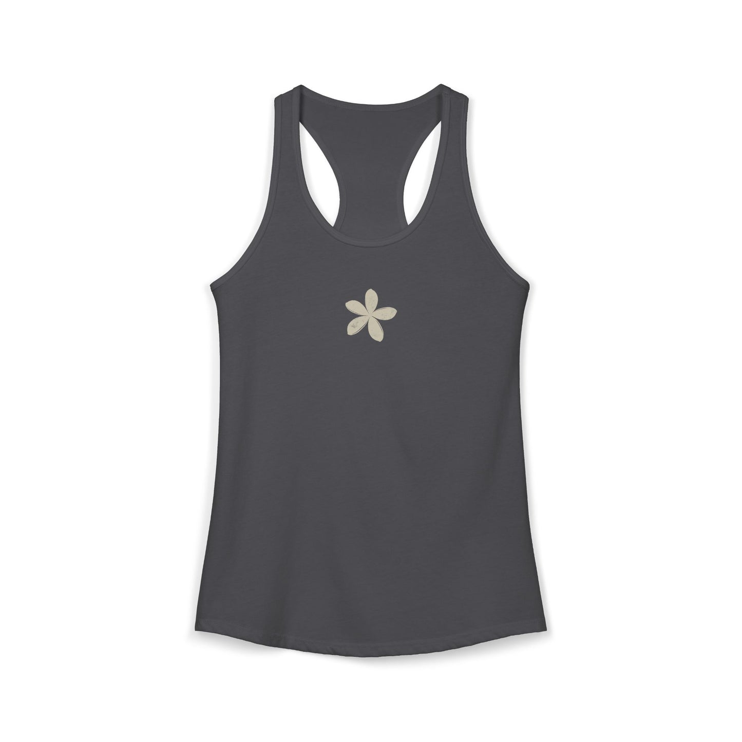 FIRST PRESS - HUMAN EDITION - WOMEN'S RACERBACK TANK TOP - "Ghost Flower"