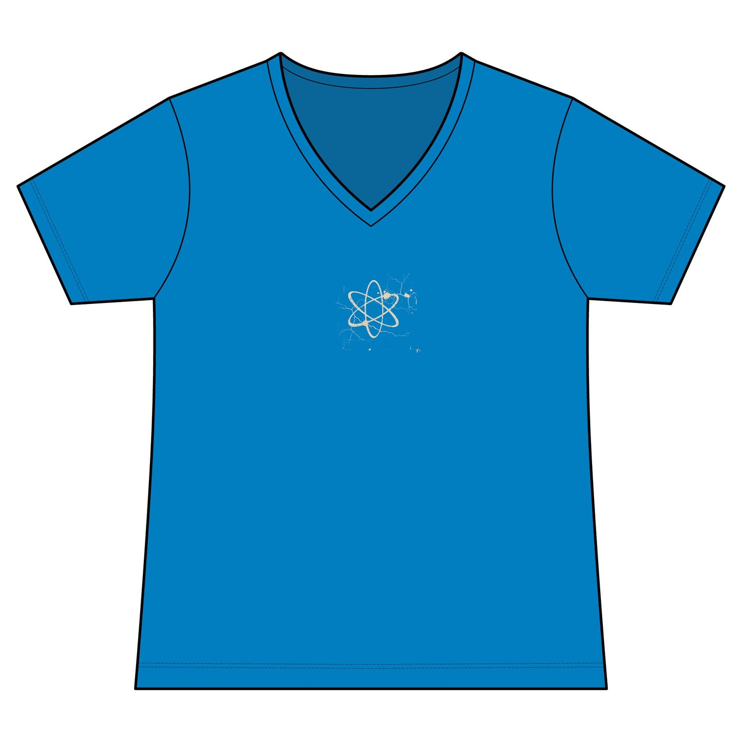 FIRST PRESS - HUMAN EDITION - WOMEN'S V-NECK TEE - "Underground Physics"