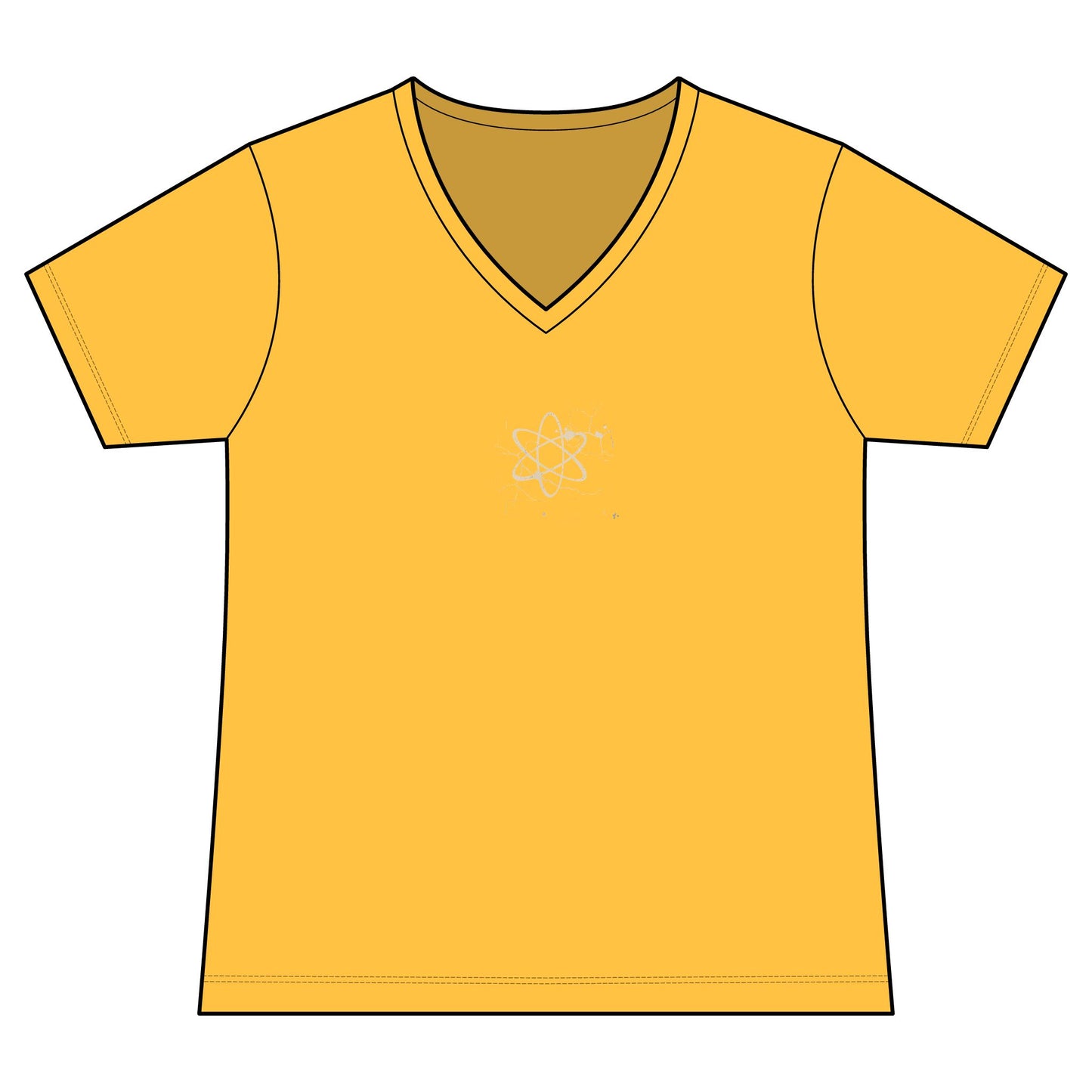 FIRST PRESS - HUMAN EDITION - WOMEN'S V-NECK TEE - "Underground Physics"