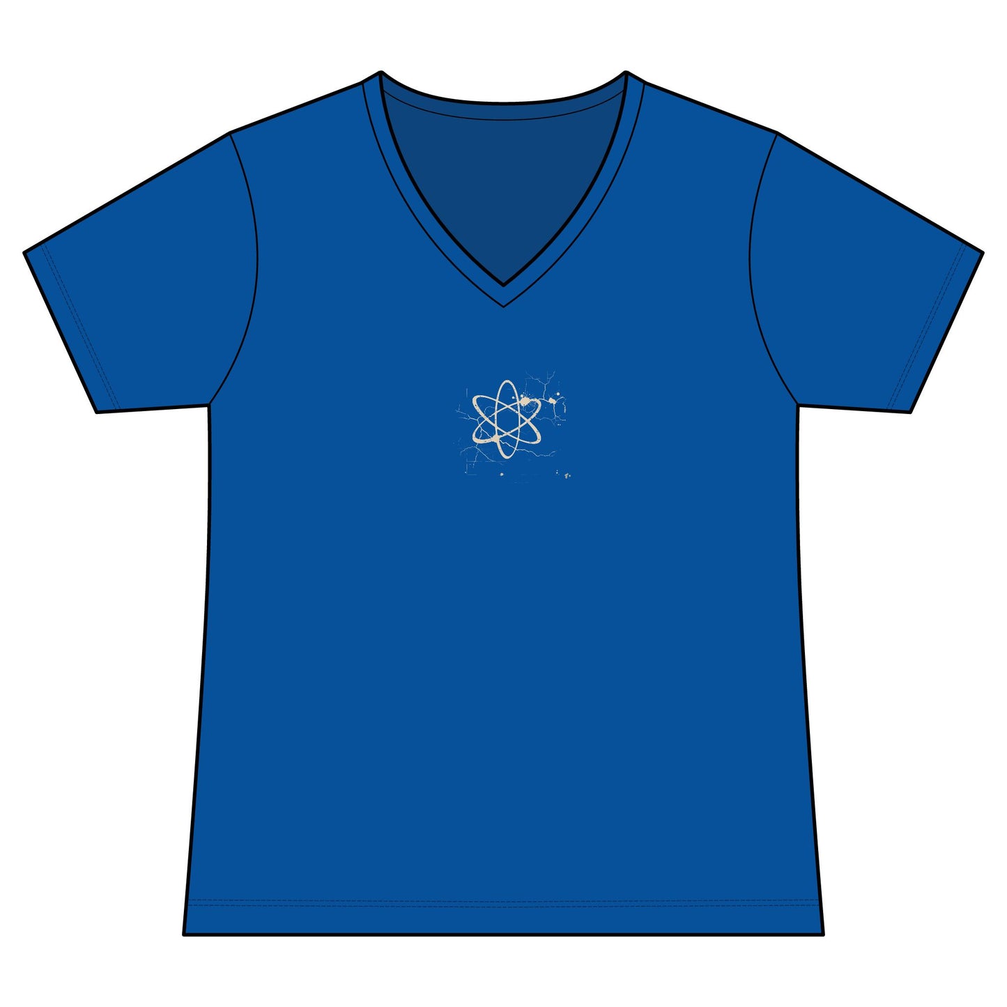 FIRST PRESS - HUMAN EDITION - WOMEN'S V-NECK TEE - "Underground Physics"