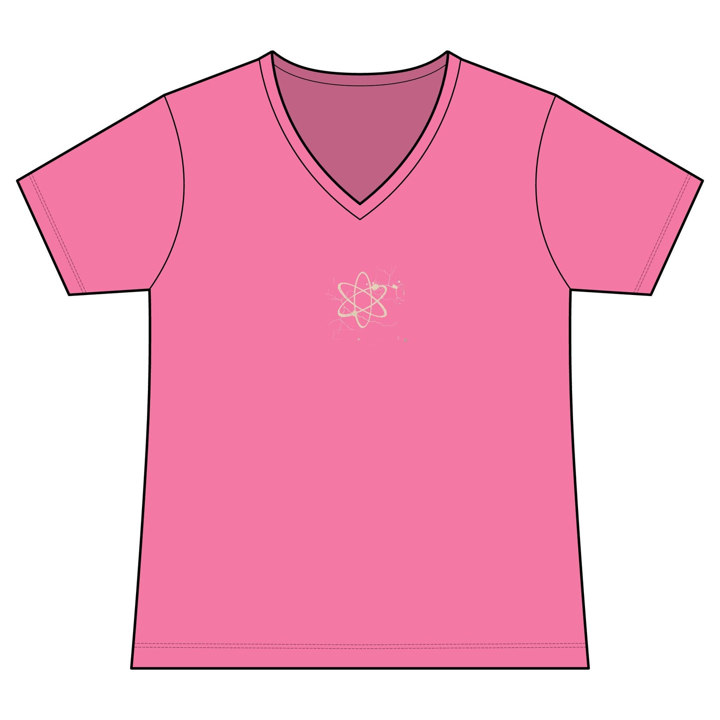 FIRST PRESS - HUMAN EDITION - WOMEN'S V-NECK TEE - "Underground Physics"