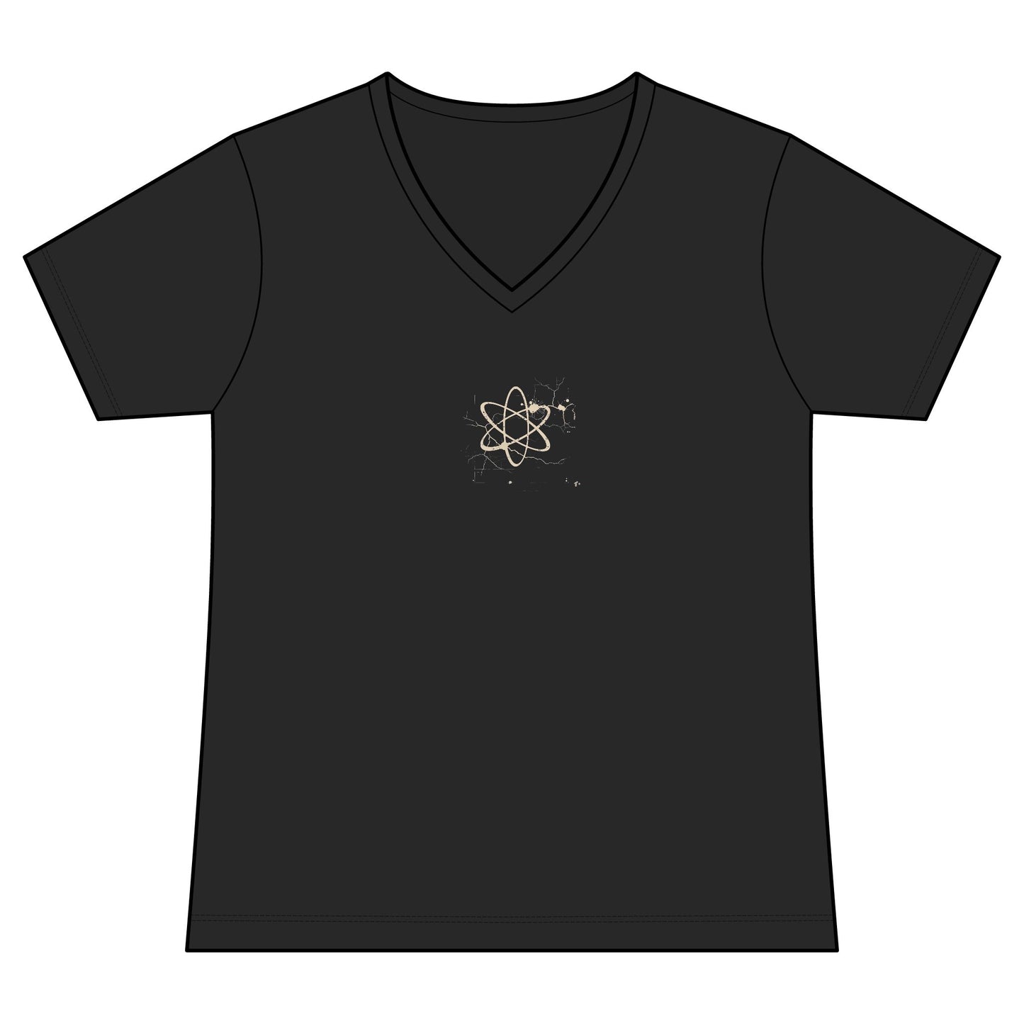 FIRST PRESS - HUMAN EDITION - WOMEN'S V-NECK TEE - "Underground Physics"