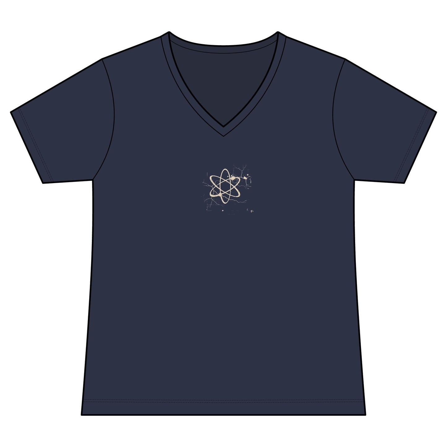 FIRST PRESS - HUMAN EDITION - WOMEN'S V-NECK TEE - "Underground Physics"