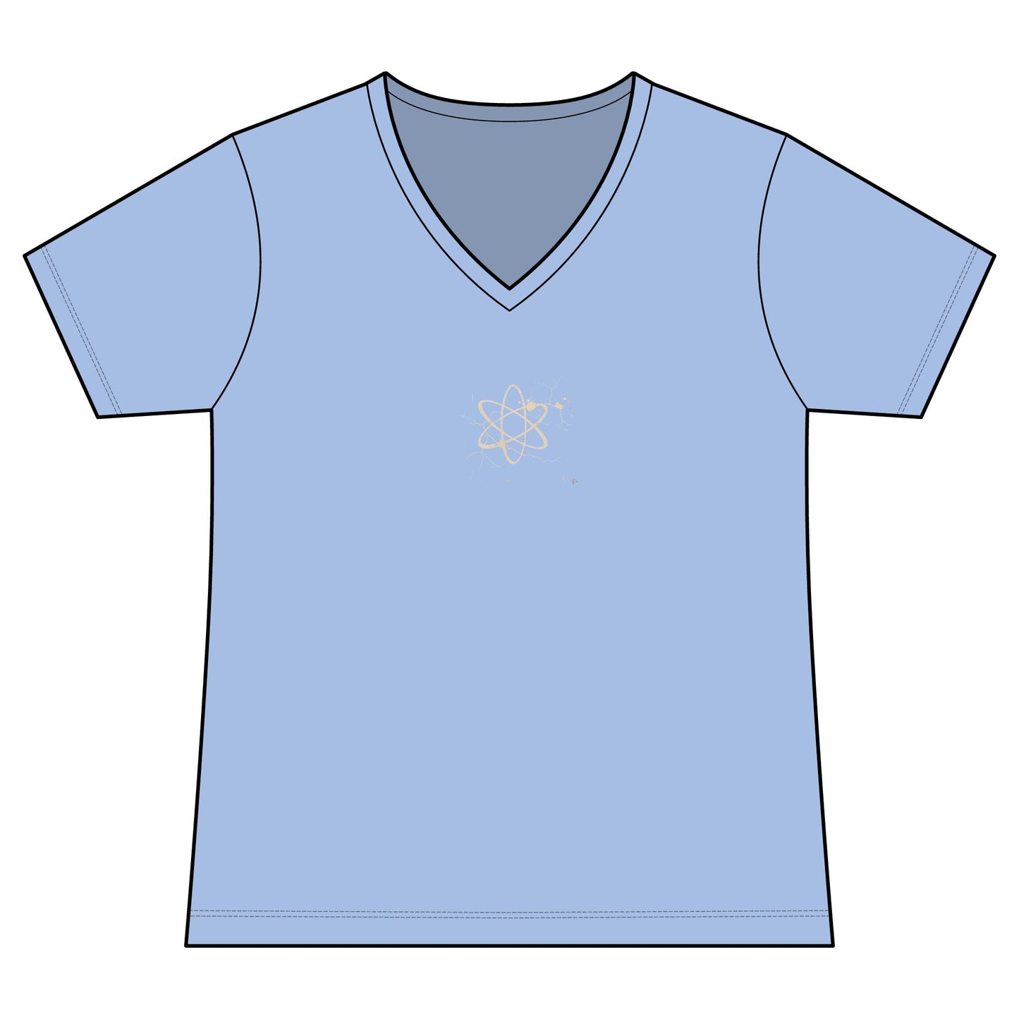 FIRST PRESS - HUMAN EDITION - WOMEN'S V-NECK TEE - "Underground Physics"