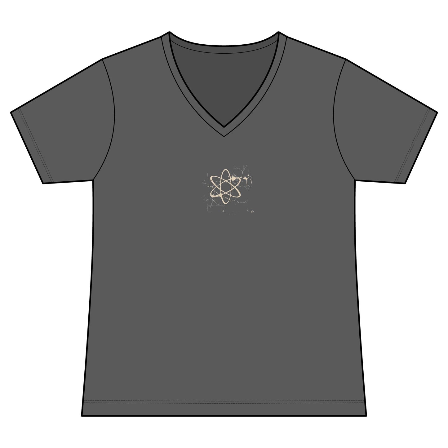 FIRST PRESS - HUMAN EDITION - WOMEN'S V-NECK TEE - "Underground Physics"