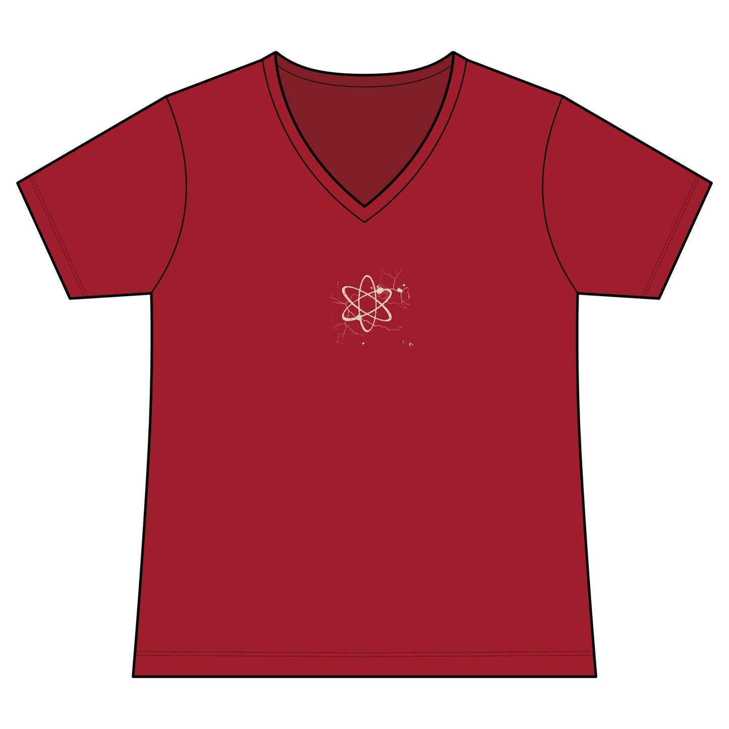 FIRST PRESS - HUMAN EDITION - WOMEN'S V-NECK TEE - "Underground Physics"