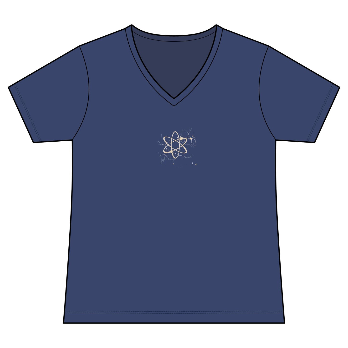 FIRST PRESS - HUMAN EDITION - WOMEN'S V-NECK TEE - "Underground Physics"