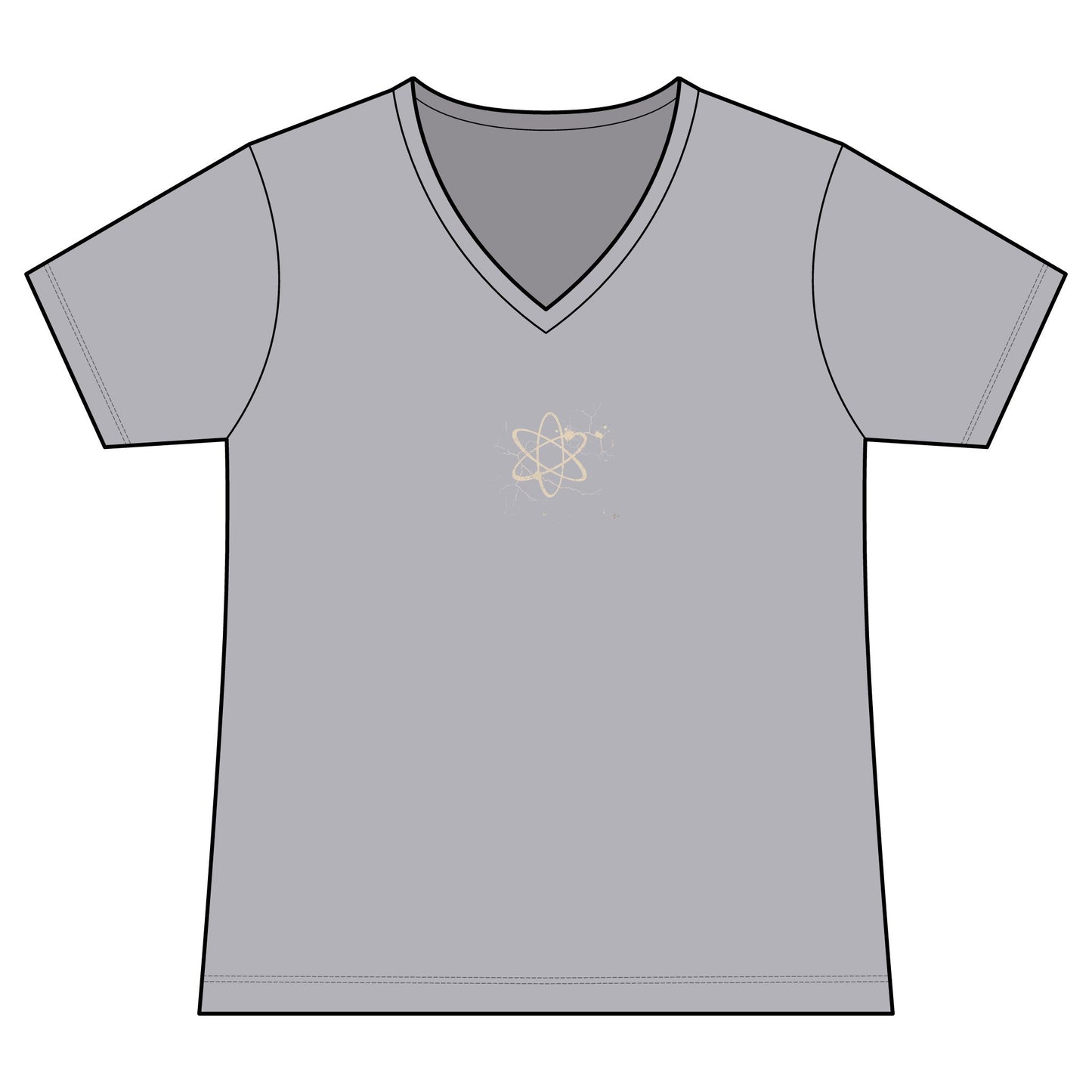 FIRST PRESS - HUMAN EDITION - WOMEN'S V-NECK TEE - "Underground Physics"