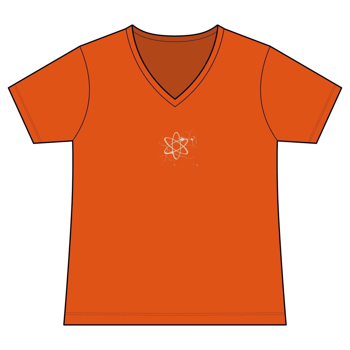 FIRST PRESS - HUMAN EDITION - WOMEN'S V-NECK TEE - "Underground Physics"