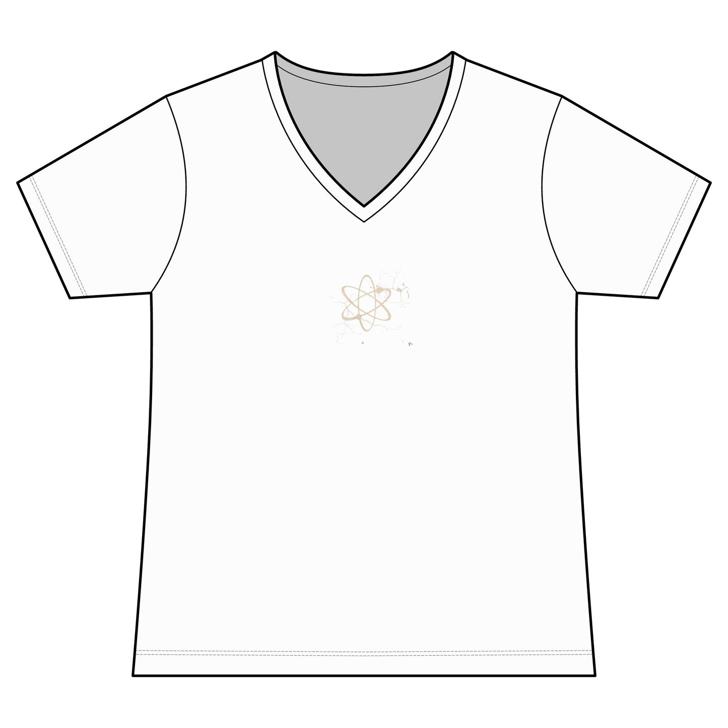 FIRST PRESS - HUMAN EDITION - WOMEN'S V-NECK TEE - "Underground Physics"