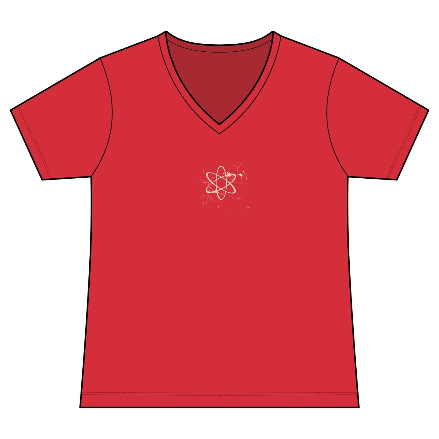 FIRST PRESS - HUMAN EDITION - WOMEN'S V-NECK TEE - "Underground Physics"