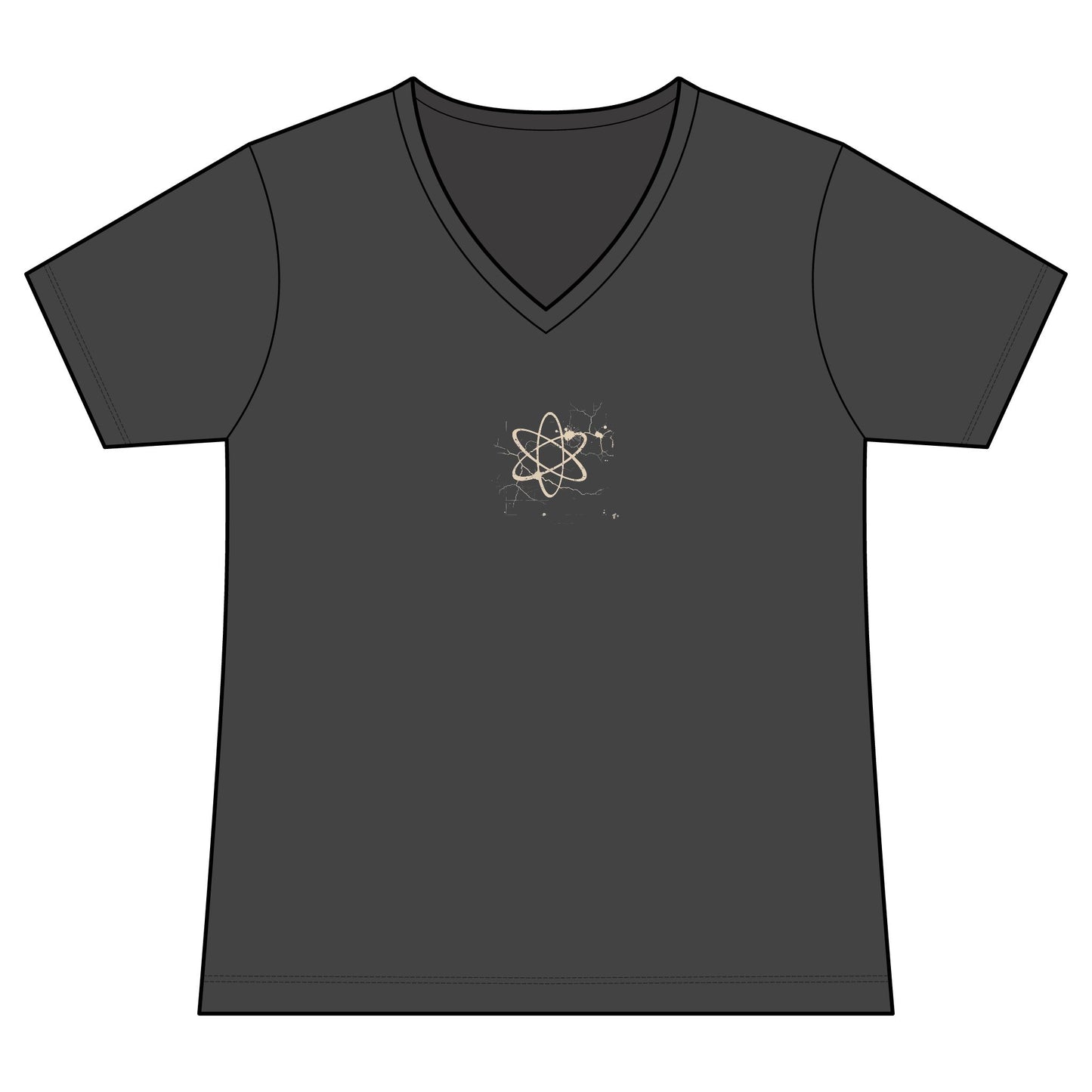 FIRST PRESS - HUMAN EDITION - WOMEN'S V-NECK TEE - "Underground Physics"