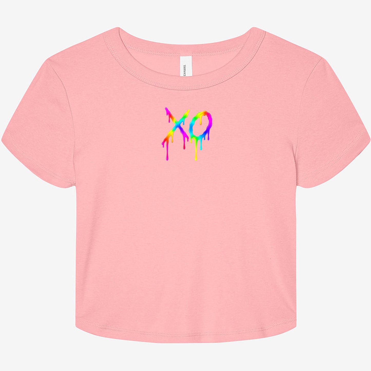 FIRST PRESS - HUMAN EDITION - WOMEN'S MICRO RIB BABY TEE - "Neon XO"