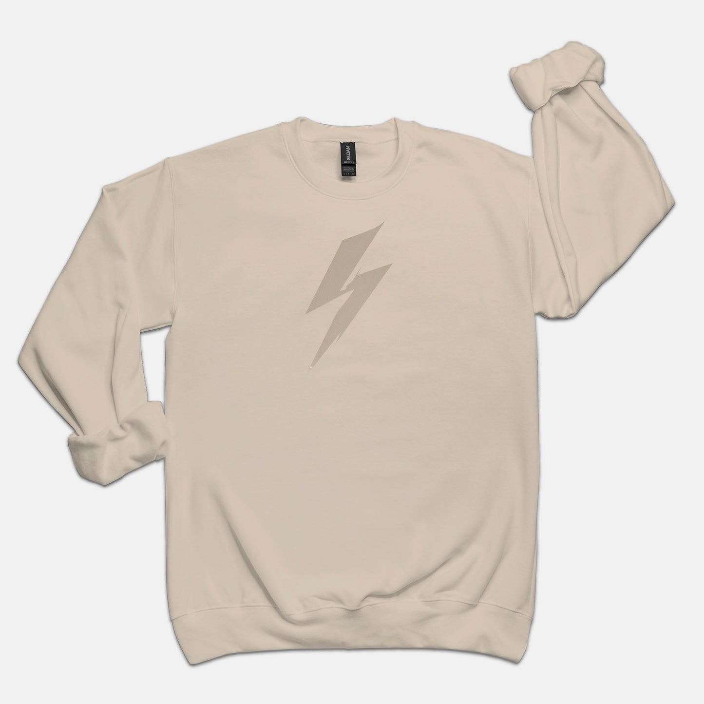 FIRST PRESS - HUMAN EDITION - UNISEX CREWNECK SWEATSHIRT - "Quiet Bolt"