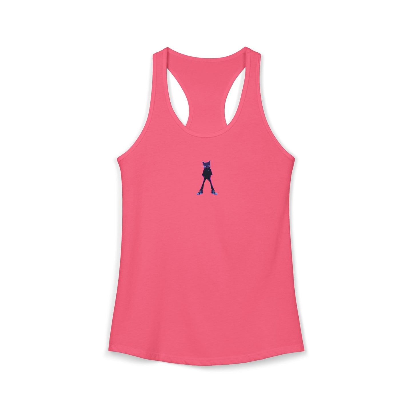 FIRST PRESS - HUMAN EDITION - WOMEN'S RACERBACK TANK TOP - "Neon Alley Cat"
