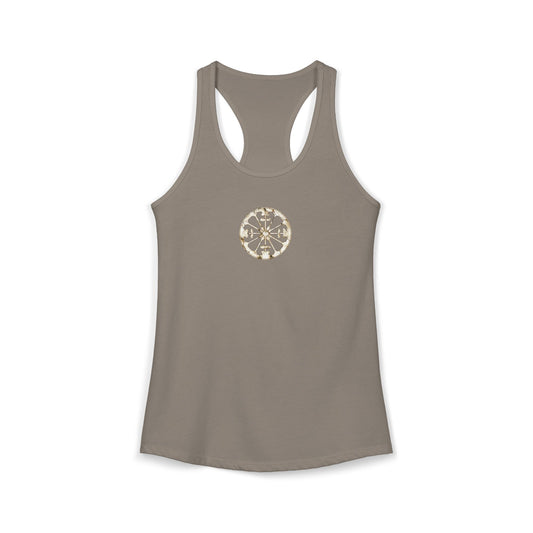FIRST PRESS - HUMAN EDITION - WOMEN’S RACERBACK TANK TOP - "Eternal Devotion"
