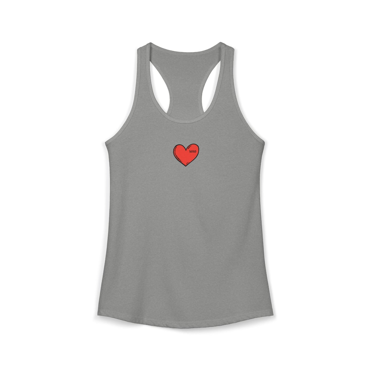 FIRST PRESS - HUMAN EDITION - WOMEN'S RACERBACK TANK TOP - "XOXO"