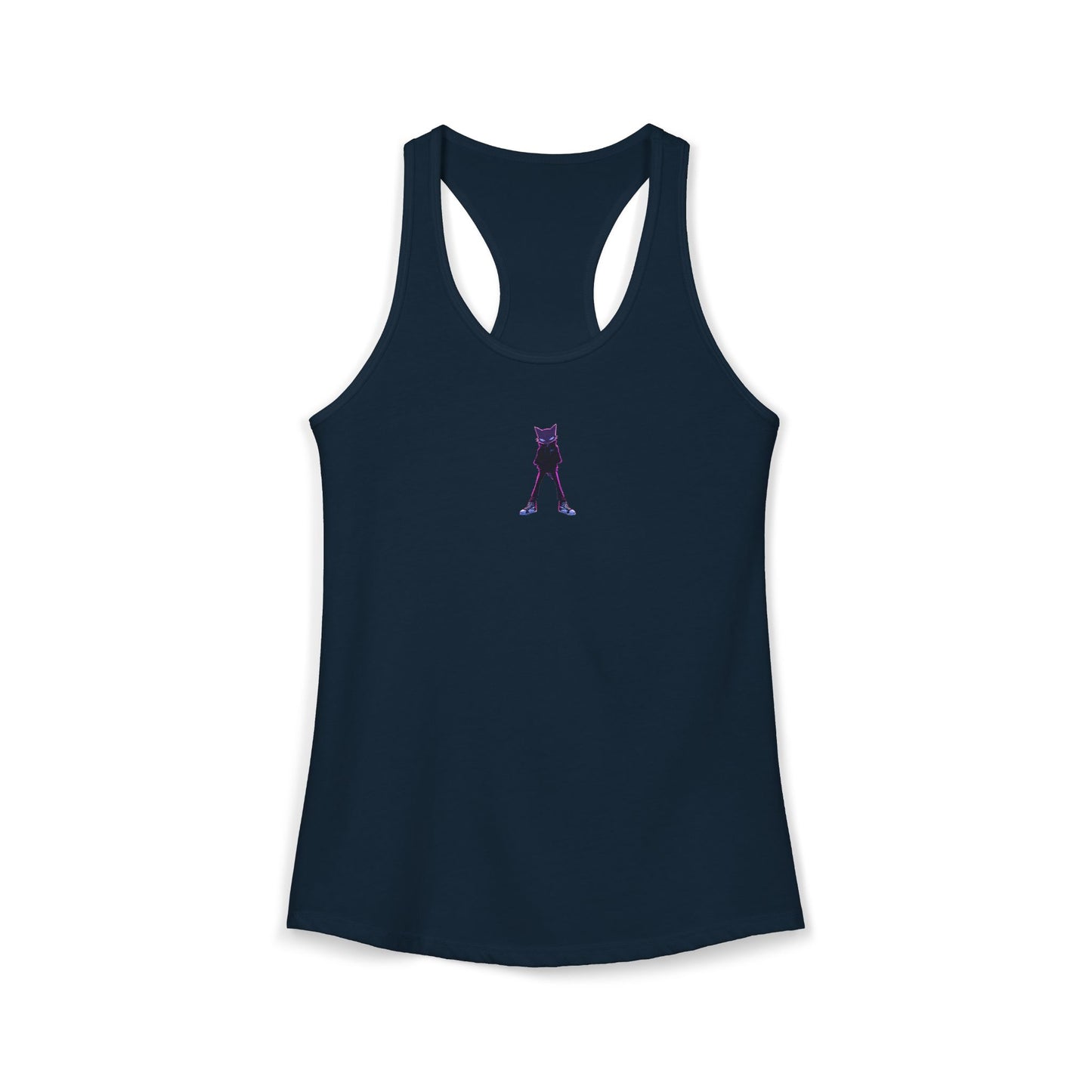 FIRST PRESS - HUMAN EDITION - WOMEN'S RACERBACK TANK TOP - "Neon Alley Cat"