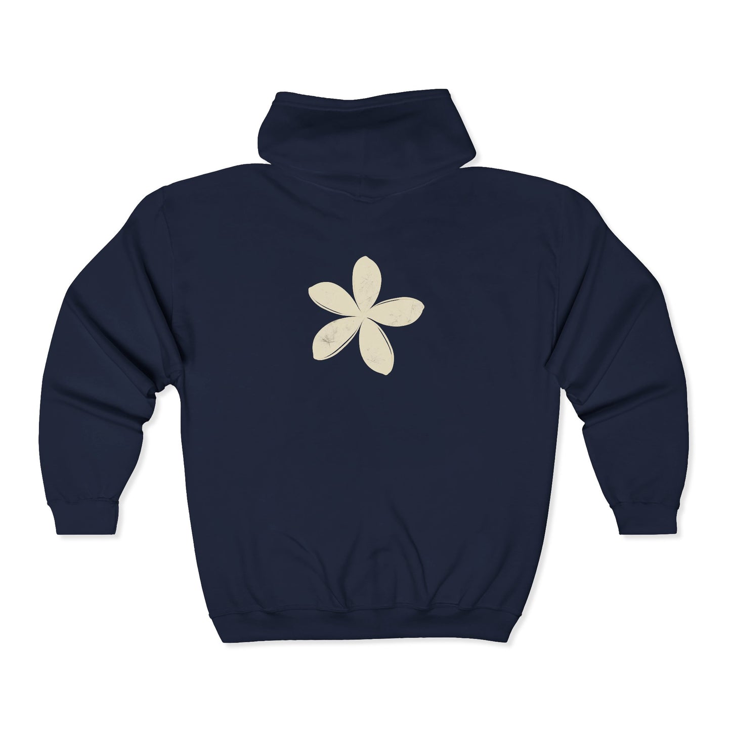 FIRST PRESS - HUMAN EDITION - UNISEX HEAVY BLEND™ ZIP HOODIE - "Ghost Flower"