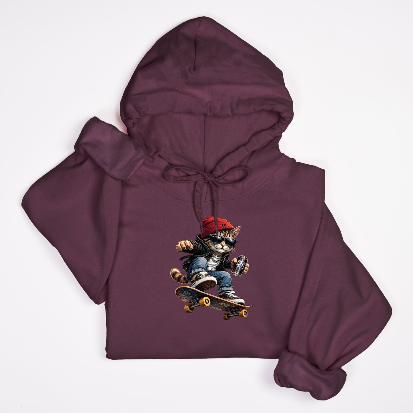 FIRST PRESS - HUMAN EDITION - UNISEX SWEATSHIRT HOODIE - "Street Cat"