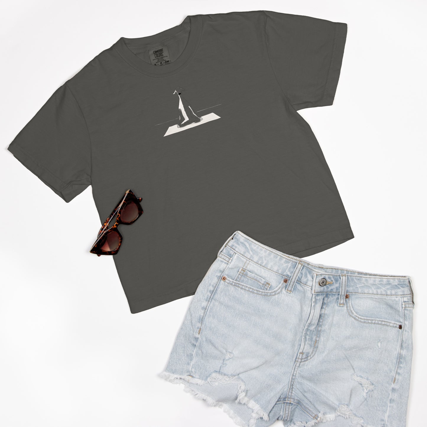 FIRST PRESS - HUMAN EDITION - WOMEN'S CROPPED BOXY TEE - "Still Point"